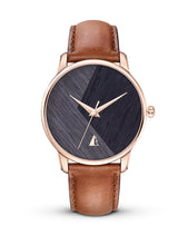Load image into Gallery viewer, HARMONY Watch - Rose Gold - Stained Oak Dial