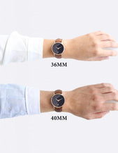 Load image into Gallery viewer, HARMONY Watch - Rose Gold - Stained Oak Dial