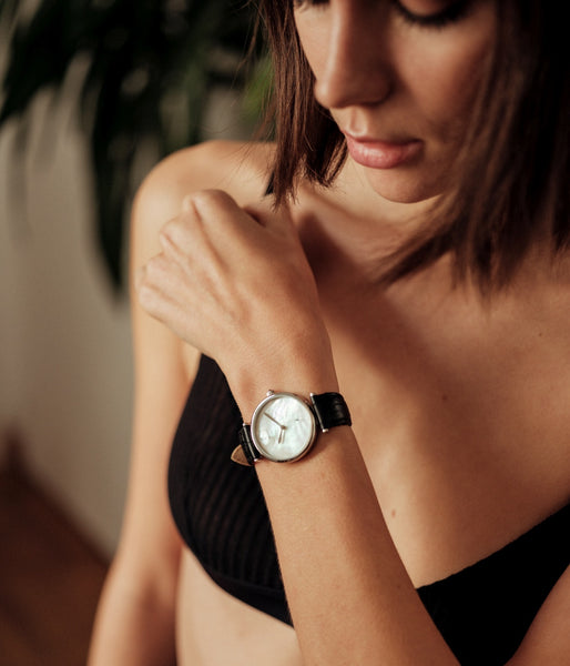Load image into Gallery viewer, SIMONE watch with mother-of-pearl dial