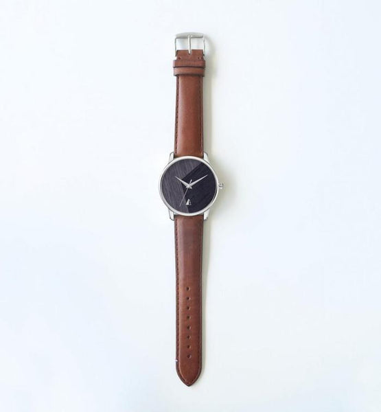 Load image into Gallery viewer, HARMONY watch - Steel - Stained oak dial