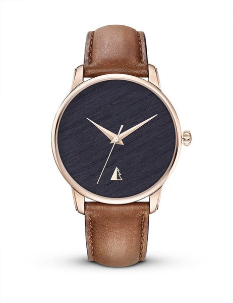 Charger l&#39;image dans la galerie, Montre ORIGINELLE - Or Rose - Cadran en Chêne Teinté