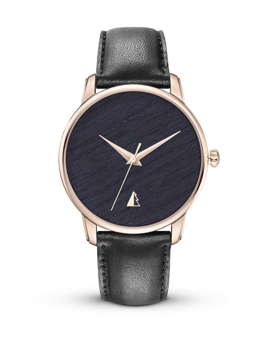 Montre ORIGINELLE - Or Rose - Cadran en Chêne Teinté